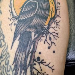 Raven tattoo by Goose.