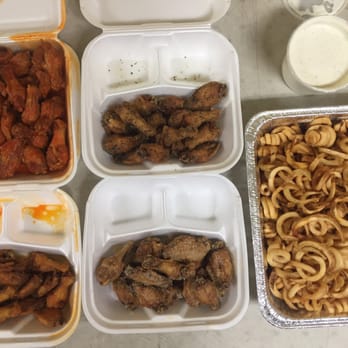 Crazy Hot Wings - 75 piece party platter & curly fries! - Salad Near Me - Tujunga, California Crazy Hot Wings - 75 piece party platter & curly fries! - Salad Near Me - Tujunga, California