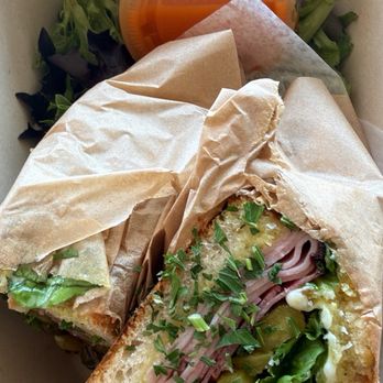 Caffe Central - Sicilian Sandwich with a side salad - Cafes Near Me - San Francisco, California Caffe Central - Sicilian Sandwich with a side salad - Cafes Near Me - San Francisco, California