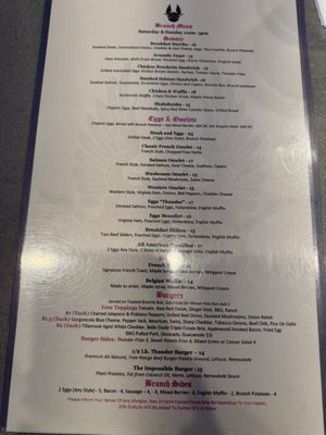 Menu photo 2 Thunder Burger & Bar Washington, DC, DC Menu photo 2 Thunder Burger & Bar Washington, DC, DC