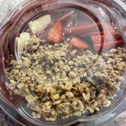 Sol Bean Juice Bar and Kitchen - Not even half a banana! all sloppy and melted even though it was ordered in store. Weird. Whoever made this doesn't care at all.