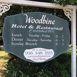 Woodbine Hotel & Restaurant - Hours.