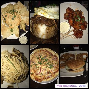 Yard House - Lobster, Crab & Artichoke Dip Chicken Nachos Onion Ring Tower Black Truffle Cheeseburger* - New American Near Me - Honolulu, Hawaii