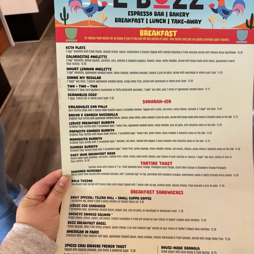 Le Buzz Caffe - Menu - Coffee & Tea Near Me - Tucson, Arizona
