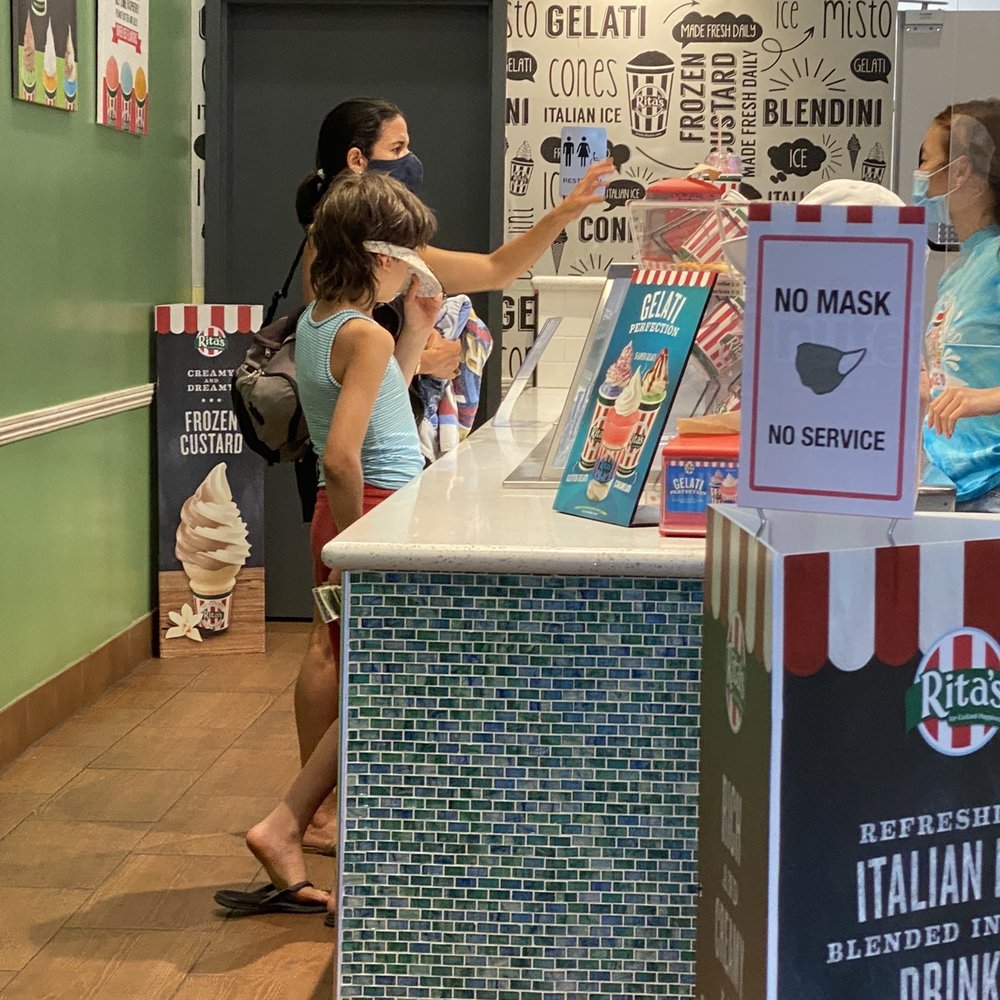 Rita's Italian Ice & Frozen Custard - No mask - just a visor?? - Ice Cream & Frozen Yogurt Near Me - Alameda, California Rita's Italian Ice & Frozen Custard - No mask - just a visor?? - Ice Cream & Frozen Yogurt Near Me - Alameda, California