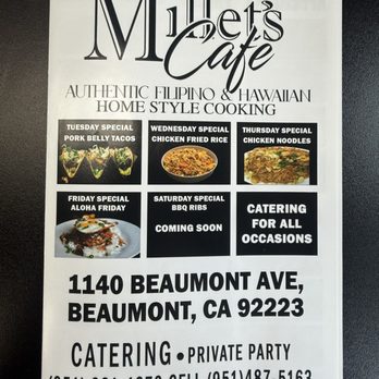 Millet’s Cafe - daily specials - Barbeque Near Me - Beaumont, California