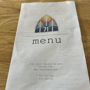 71 South - Menu - Breakfast & Brunch Near Me - Knoxville, Tennessee 71 South - Menu - Breakfast & Brunch Near Me - Knoxville, Tennessee