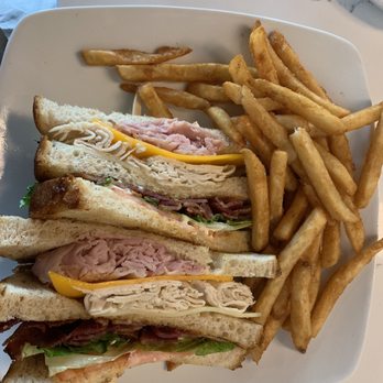 The Local - Club sandwich with fries - Breakfast & Brunch Near Me - Neptune Beach, Florida