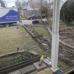 Gilbert & Son Moisture, Mold & Foundation - Underground gutter extension to the street.