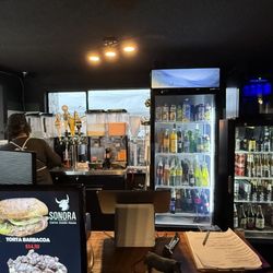 Sonora Carne Asada House - Ordering counter with beverages behind