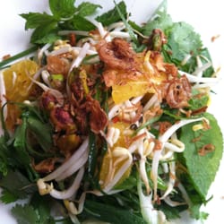 Chow - Orange and pistachio salad... not sure if those shallots were gluten free though, i tried avoiding them
