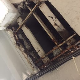 Asbestos raining down on my car from the crumbling ceiling with exposed electrical wires and water. How safe is this?