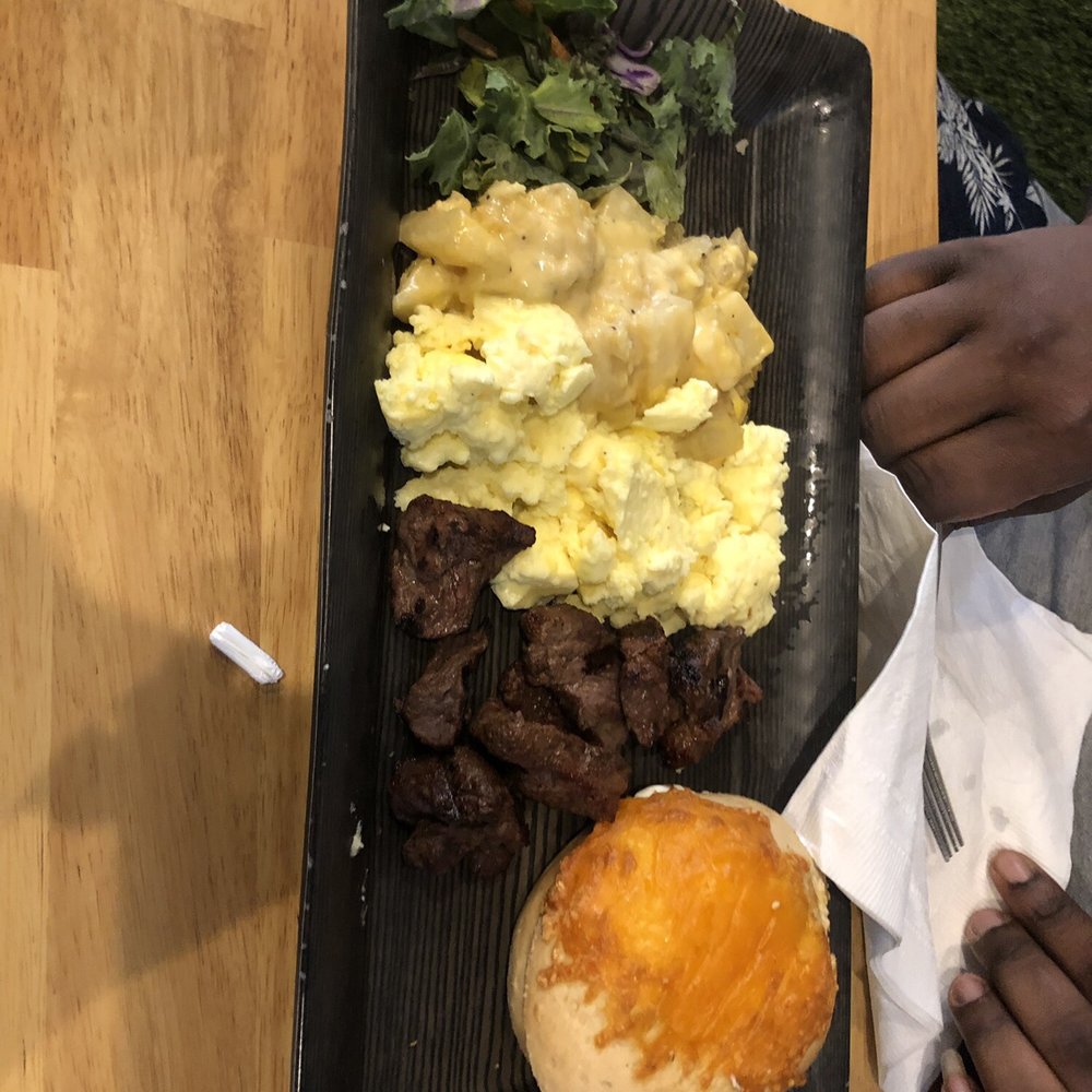 Offerdahl's Off-The-Grill - Farmhouse breakfast with steak and a cheese bagel - Sandwiches Near Me - Hollywood, Florida Offerdahl's Off-The-Grill - Farmhouse breakfast with steak and a cheese bagel - Sandwiches Near Me - Hollywood, Florida