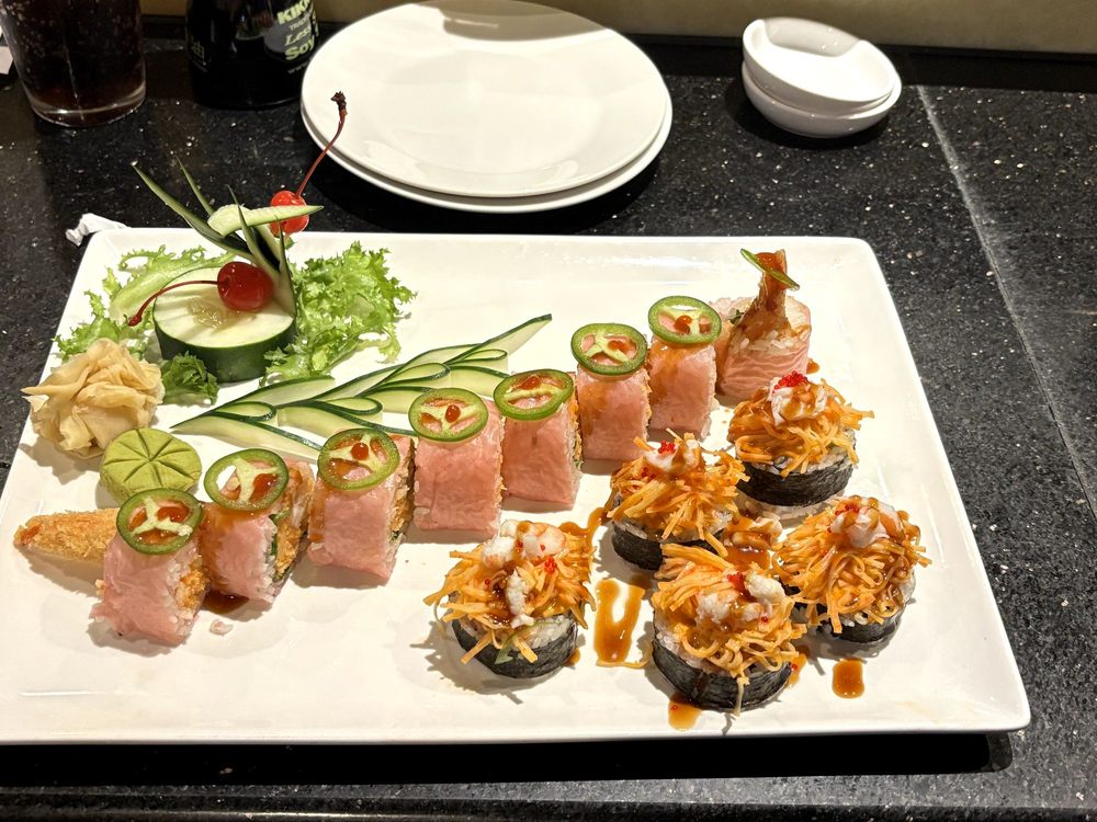 Food from Aki Japanese Steakhouse and Sushi