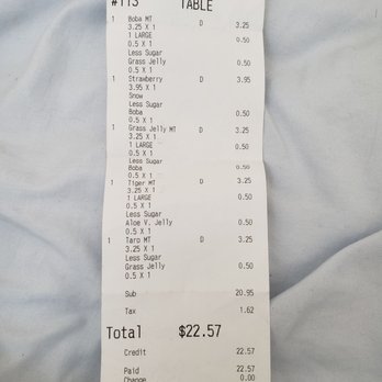 Lollicup - Why charged extra $.50 for boba, shouldn't all drinks come with boba or jelly option? Double check your receipt always - Coffee & Tea Near Me - Sacramento, California Lollicup - Why charged extra $.50 for boba, shouldn't all drinks come with boba or jelly option? Double check your receipt always - Coffee & Tea Near Me - Sacramento, California