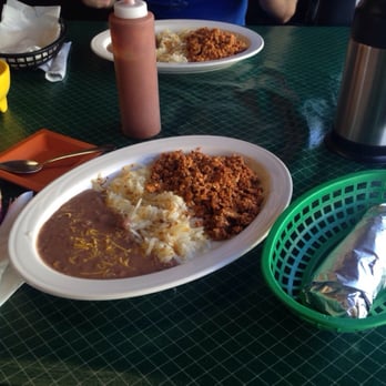 Imelda's Restaurant - Breakfast scramble. Eggs, chorizo, hash browns, refried beans. - Mexican Near Me - Caldwell, Idaho