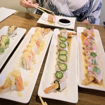 Jellyfish - From left to right - skydiver, shaggy, tx hamachi, citrus hamachi!!! - Japanese Near Me - Houston, Texas
