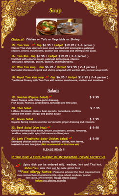 Menu photo 4 Thai Elephants Watkins Glen, NY