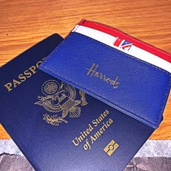 Harrods - Harrods London Gatwick, tho I got my very British cardholder at the legendary Knightsbridge location! Cheerio!