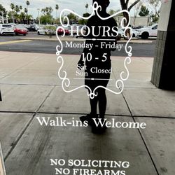 The Jewelry Hospital - Hours are 10-5. M-F