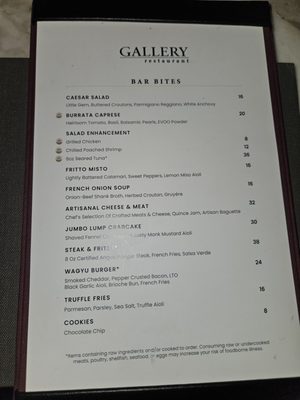 Menu photo 1 Gallery Restaurant Charlotte, NC Menu photo 1 Gallery Restaurant Charlotte, NC