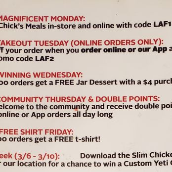 Slim Chickens - Deals - American Near Me - West Lafayette, Indiana