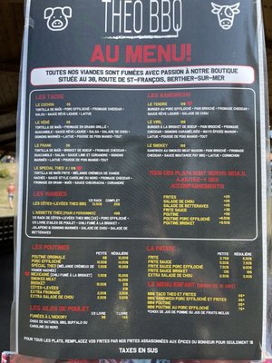 Menu photo 1 THEO BBQ Berthier-sur-Mer, QC Menu photo 1 THEO BBQ Berthier-sur-Mer, QC
