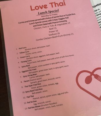Menu photo 4 Love Thai Restaurant Concord, CA Menu photo 4 Love Thai Restaurant Concord, CA
