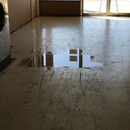 Big wet spot on the floor as you walk in Big wet spot on the floor as you walk in