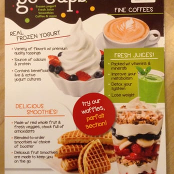 Go Cups - front of the menu - Ice Cream & Frozen Yogurt Near Me - New York, New York Go Cups - front of the menu - Ice Cream & Frozen Yogurt Near Me - New York, New York