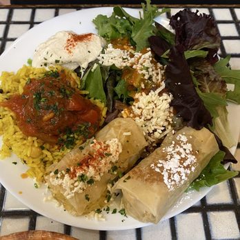La Mediterranee - Photo 9: Middle Eastern Plate Lunch with Green Salad - Mediterranean Near Me - Berkeley, California
