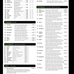 Saru Sushi - Menu