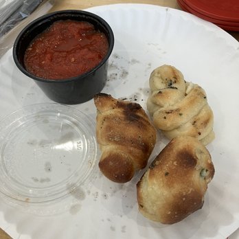 Trophy Pizza - Evendale - Garlic knots with marinara sauce. - Pizza Near Me - Cincinnati, Ohio