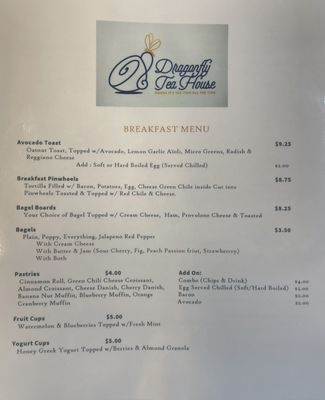 Menu photo 4 Dragonfly Tea House Santa Fe, NM