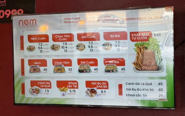 Menu photo 8 NEM Garden Grove, CA