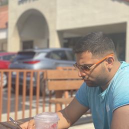 Outside starbucks