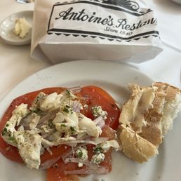 Creole Tomato Salad with Lump Crab first course from the two course coolinary menu