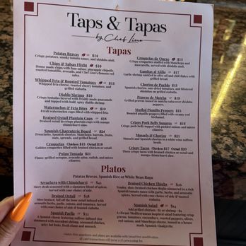 Taps & Tapas by Chef Lino - Easy 1 page menu 2026 - Vegan Near Me - Bakersfield, California Taps & Tapas by Chef Lino - Easy 1 page menu 2026 - Vegan Near Me - Bakersfield, California