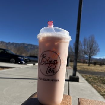 Bing Tea - Mediterranean rose milk tea - Desserts Near Me - Albuquerque, New Mexico