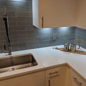 Joubert Services - Kitchen backsplash, cabinet resetting and painting - Handyman Near Me Joubert Services - Kitchen backsplash, cabinet resetting and painting - Handyman Near Me