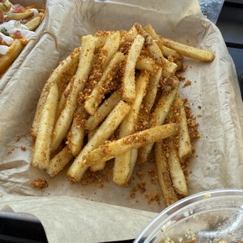 Colt Grill Bbq & Sprits - Butter garlic fries with who knows what is on them - Bars Near Me - Prescott, Arizona