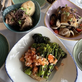 Forc - Broccolini with lemony hummus. Clams were yummy. Oxtail was tender and flavorful. - Cocktail Bars Near Me - Kamuela, Hawaii Forc - Broccolini with lemony hummus. Clams were yummy. Oxtail was tender and flavorful. - Cocktail Bars Near Me - Kamuela, Hawaii