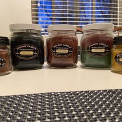 Pocono Candle - The candles I purchased which are awesome! Chocolate brownie Black ice Hazelnut coffee Mint patty Pumpkin pecan waffle