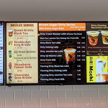 One Zo Boba - Duluth - Menu 3 of 4. Brulee Series, Brown Sugar Dirty Series, Dirty Flaming Macchiato Series, Mochi. - Bubble Tea Near Me - Duluth, Georgia