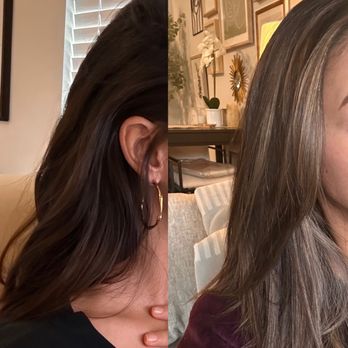 Deep Roots ATX Salon - Before/after pics & the inspo pic I showed Neva. Impressed by color match despite my dark hair - Hair Salons Near Me - Austin, Texas Deep Roots ATX Salon - Before/after pics & the inspo pic I showed Neva. Impressed by color match despite my dark hair - Hair Salons Near Me - Austin, Texas