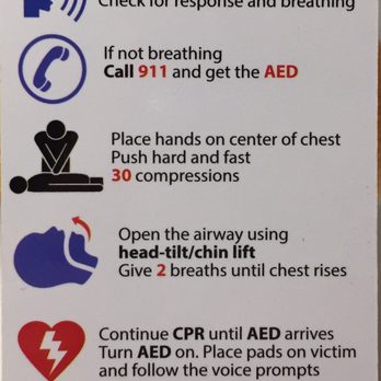 A Plus CPR 4 Less - The back of the business card even has basic CPR instructions! I'll be keeping this with me at all times - CPR Classes Near Me - Los Angeles, California