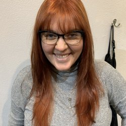 The Mane on Lincoln Hair Salon - Black widow inspired copper and cut by Brittany