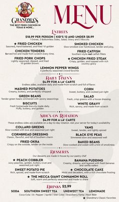Menu photo 3 Grandma's Country Kitchen Dallas, TX Menu photo 3 Grandma's Country Kitchen Dallas, TX