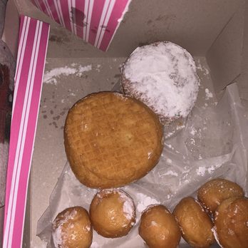The Jelly Donut - Inside my box. My order and free munchkins. - Donuts Near Me - Pleasanton, California The Jelly Donut - Inside my box. My order and free munchkins. - Donuts Near Me - Pleasanton, California