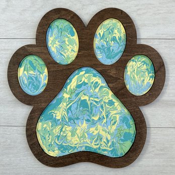 Stencil - A Mobile Craft Studio - Paw print paint pour - Arts & Crafts Near Me